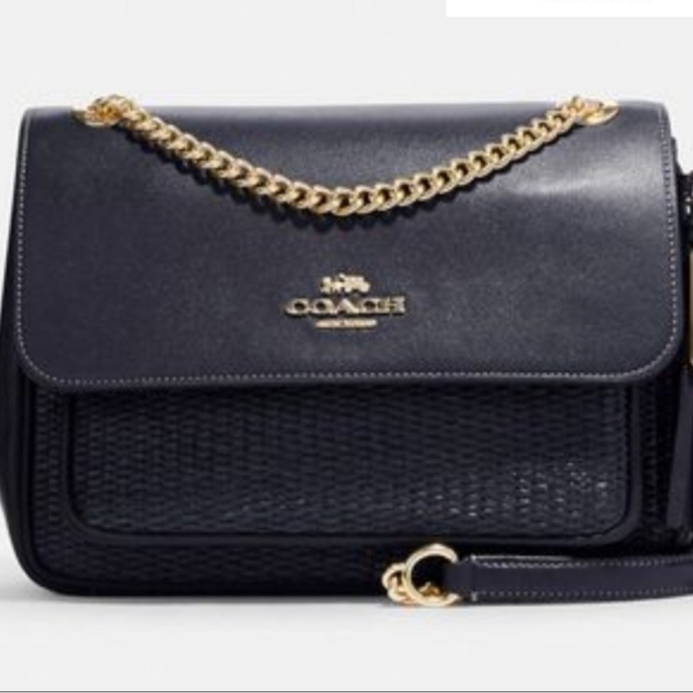 Coach Navy Klare Crossbody Leather Shoulder Bag